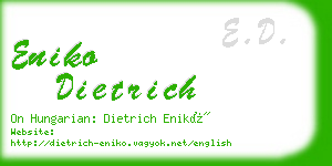 eniko dietrich business card